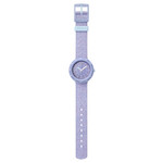 Montre Flik Flak Shine bright Lilaxus enfant plastique biosourcé bracelet PET recyclé violet - vue D1