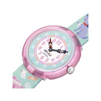 Montre Flik Flak Future dreams My spirit animal enfant plastique biosourcé bracelet PET recyclé vert
