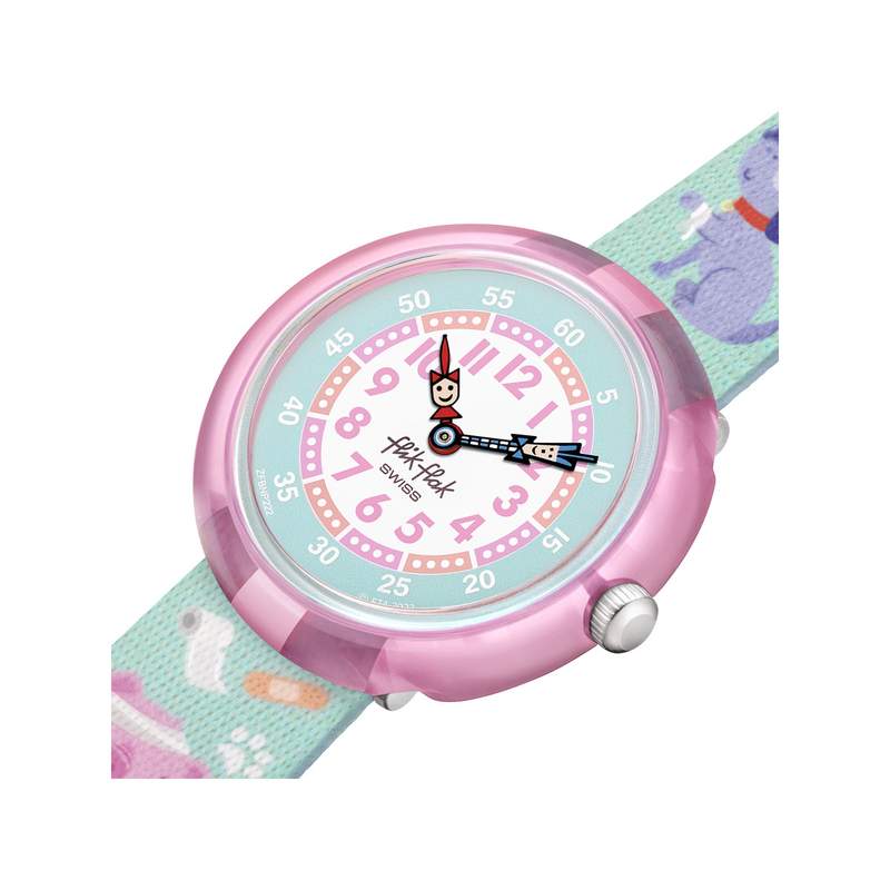 Montre Flik Flak Future dreams My spirit animal enfant plastique biosourcé bracelet PET recyclé vert - vue 2