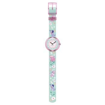 Montre Flik Flak Future dreams My spirit animal enfant plastique biosourcé bracelet PET recyclé vert