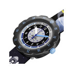Montre Flik Flak Space trip Moon and back enfant plastique biosourcé bracelet PET recyclé noir - vue 2
