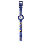 Montre Flik Flak Future dreams Paws up enfant plastique biosourcé bracelet PET recyclé bleu - vue D1