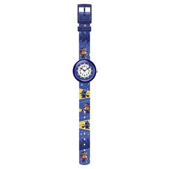 Montre Flik Flak Future dreams Paws up enfant plastique biosourcé bracelet PET recyclé bleu