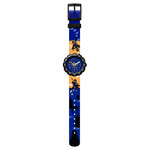 Montre Flik Flak Tales from the world Ninjamazing enfant plastique biosourcé bracelet PET recyclé bleu - vue D1