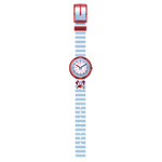 Montre Flik Flak Shine bright Shining crab enfant plastique biosourcé bracelet PET recyclé bleu - vue D1