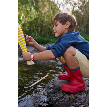 Watch Flik Flak Shine bright Shining crab child biosourced plastic recycled PET strap blue