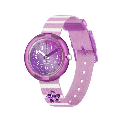 Montre Flik Flak Shine bright Shining seastar enfant plastique biosourcé bracelet PET recyclé rose - vue 1