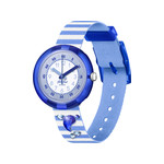 Montre Flik Flak Shine bright Shining dolphin enfant plastique biosourcé bracelet PET recyclé bleu - vue 1