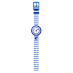 Montre Flik Flak Shine bright Shining dolphin enfant plastique biosourcé bracelet PET recyclé bleu - vue D1