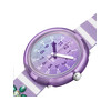 Montre FLIK FLAK Shine bright Shining turtle enfant bracelet plastique biosourcé violet - vue V2