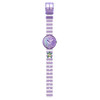 Montre FLIK FLAK Shine bright Shining turtle enfant bracelet plastique biosourcé violet - vue VD1