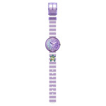 Montre Flik Flak Shine bright Shining turtle enfant bracelet plastique biosourcé violet - vue D1