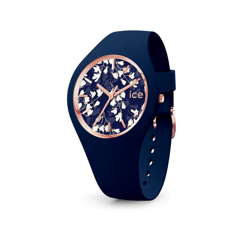 Montre ICE WATCH Ice flower femme bracelet silicone bleu - vue 1