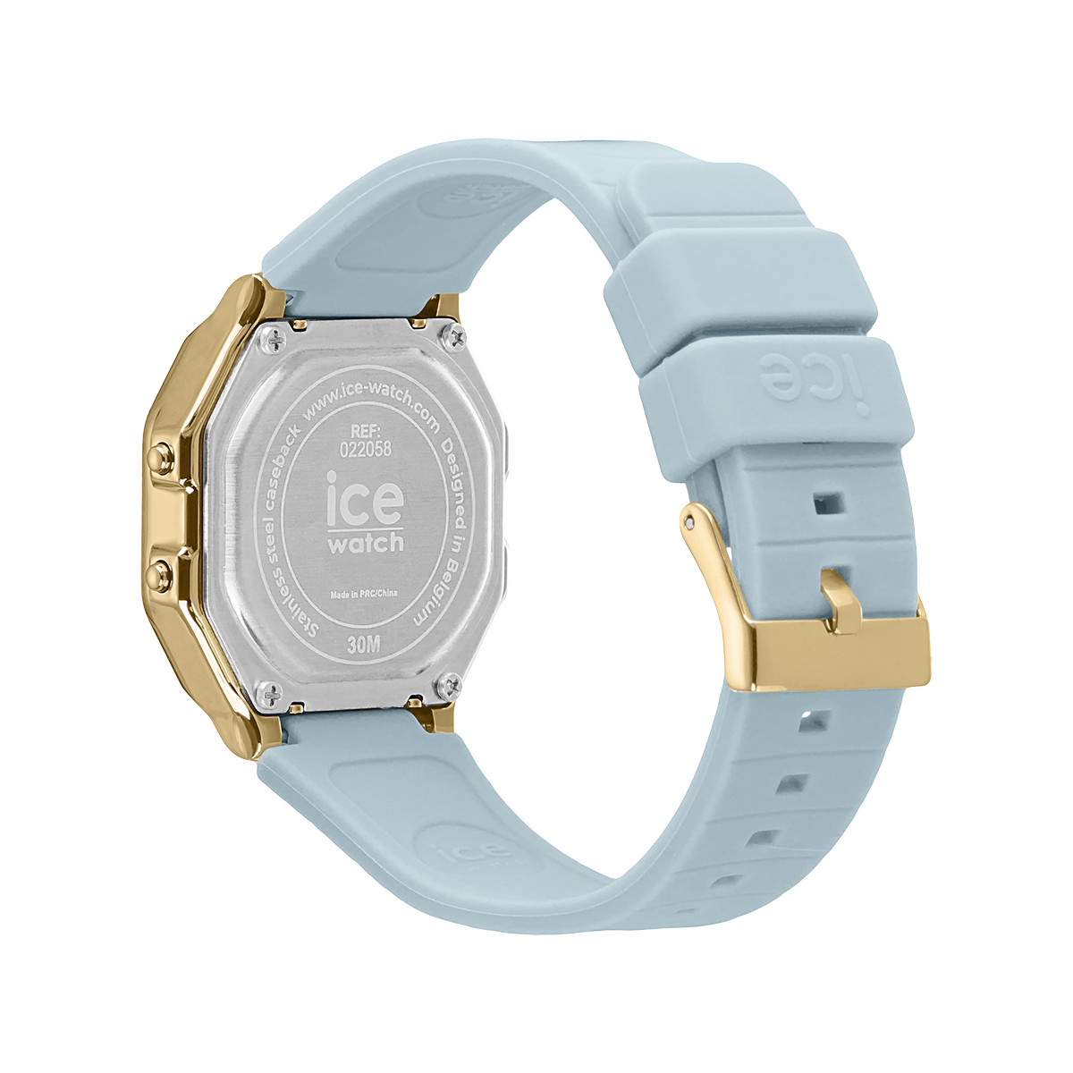 Montre ICE WATCH Ice digit retro femme bracelet silicone bleu - vue 3