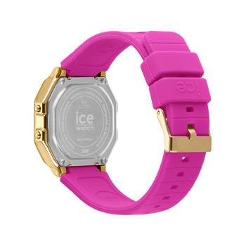ICE WATCH Ice digit retro dameshorloge met roze siliconen band