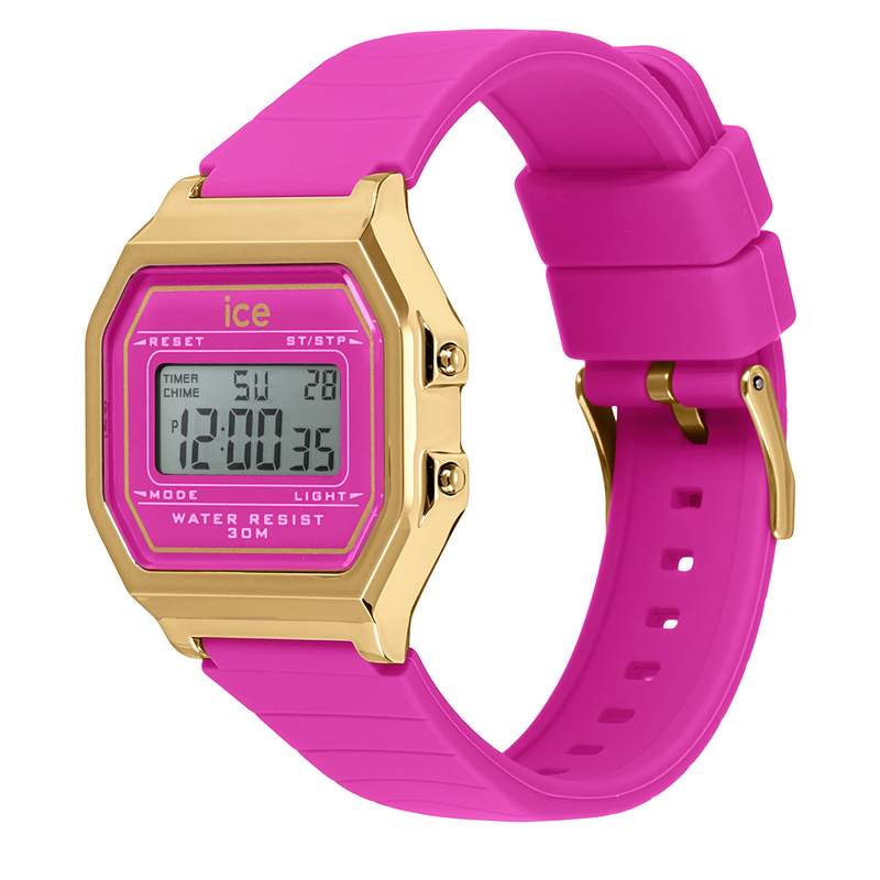 Montre ICE WATCH Ice digit retro femme bracelet silicone rose - vue D1
