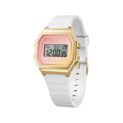 Montre ICE WATCH Ice digit retro femme bracelet silicone blanc