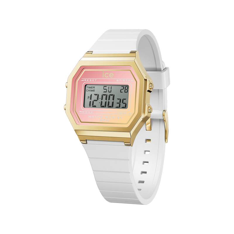 Montre ICE WATCH Ice digit retro femme bracelet silicone blanc - vue 1