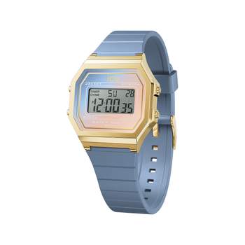 ICE WATCH ice digit retro dameshorloge met blauwe siliconen band