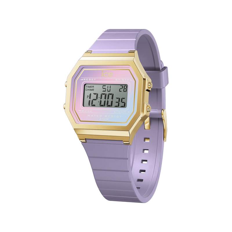 Montre ICE WATCH Ice digit retro femme bracelet silicone violet - vue 1