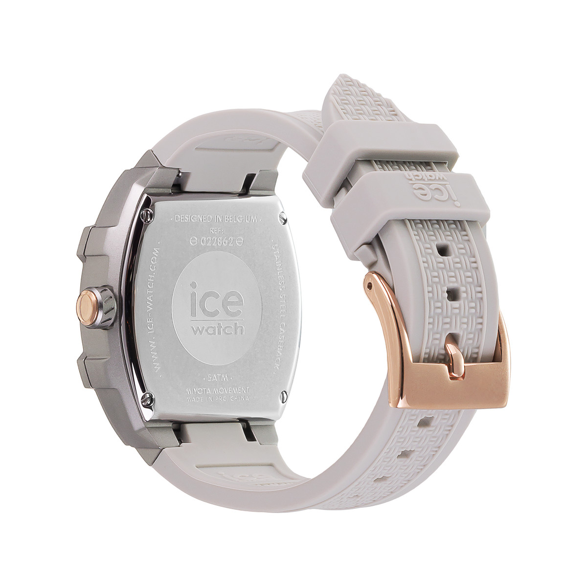 Montre ICE WATCH Ice boliday femme bracelet silicone gris - vue 3