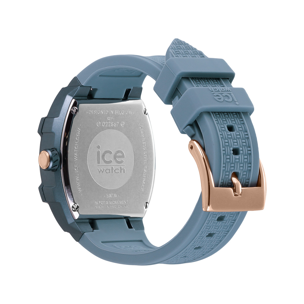 Montre ICE WATCH Ice boliday femme bracelet silicone bleu - vue 3