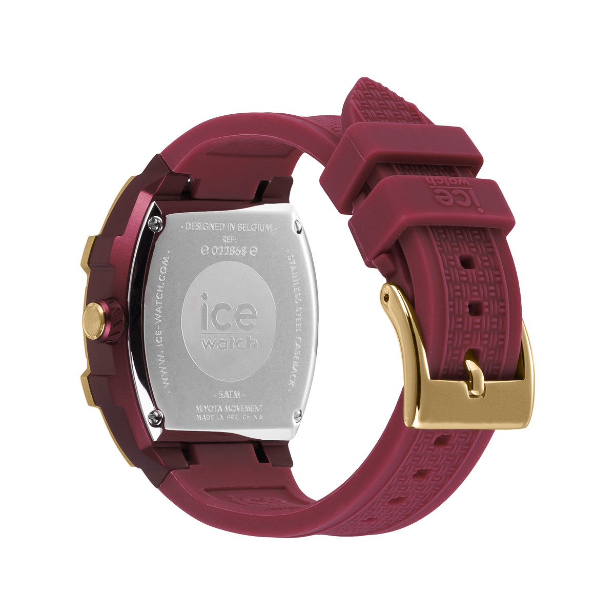 Montre ICE WATCH Ice boliday femme bracelet silicone rouge - vue 3