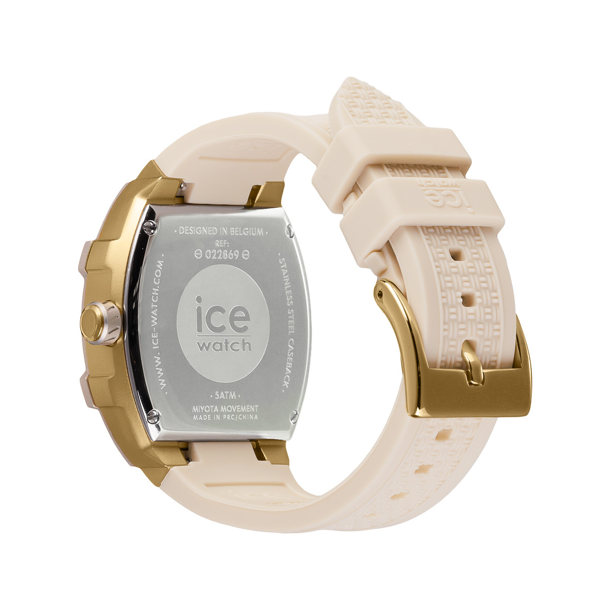 Montre ICE WATCH Ice boliday femme bracelet silicone beige - vue 3