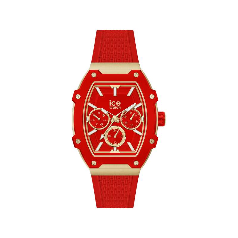 Montre ICE WATCH Ice boliday femme bracelet silicone rouge - vue 1