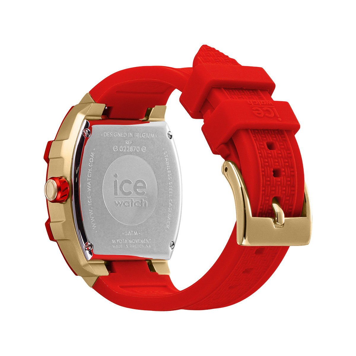 Montre ICE WATCH Ice boliday femme bracelet silicone rouge - vue 3