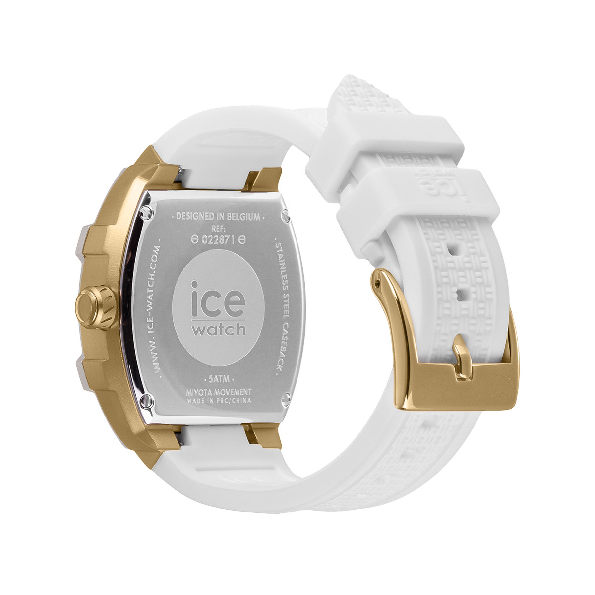 Montre ICE WATCH Ice boliday femme bracelet silicone blanc - vue 3