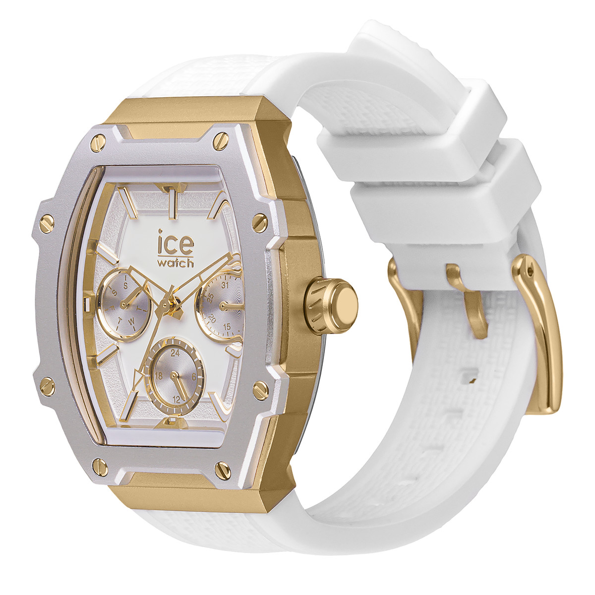 Montre ICE WATCH Ice boliday femme bracelet silicone blanc - vue D1