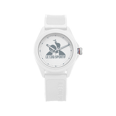 Montre LE COQ SPORTIF monochrome femme bracelet plastique blanc