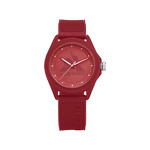 Montre LE COQ SPORTIF monochrome femme bracelet plastique rouge - vue 1