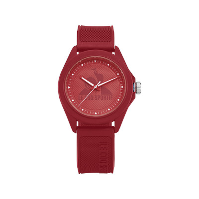 Montre LE COQ SPORTIF monochrome femme bracelet plastique rouge