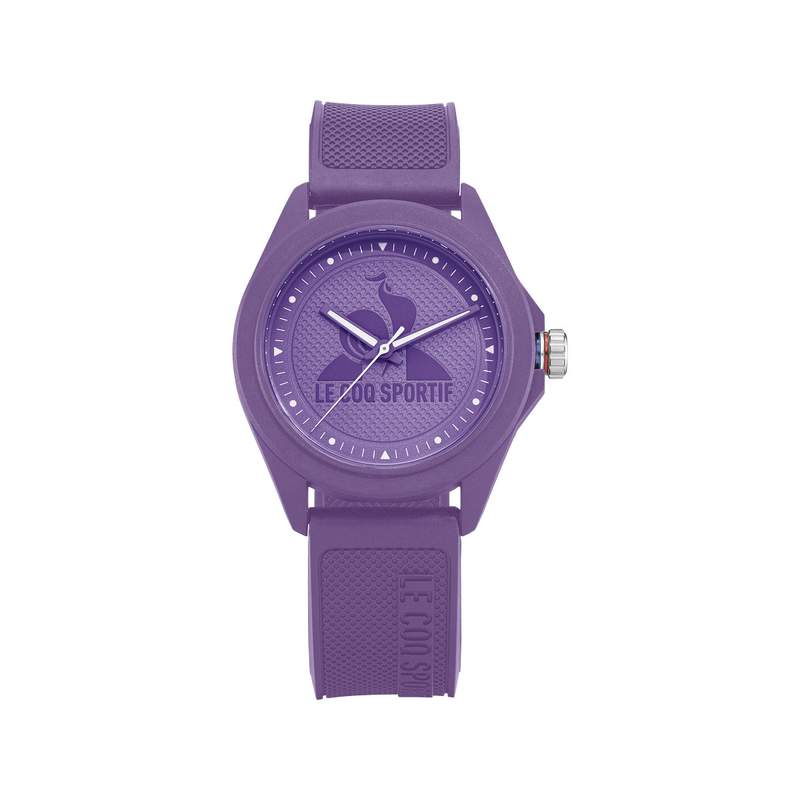 Montre LE COQ SPORTIF monochrome femme bracelet plastique violet - vue 1