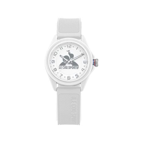 LE COQ SPORTIF children's monochrome watch with white plastic strap
