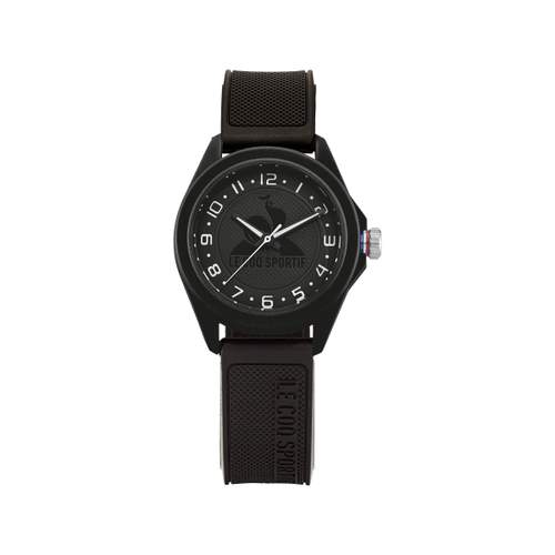 LE COQ SPORTIF children's monochrome watch with black plastic strap
