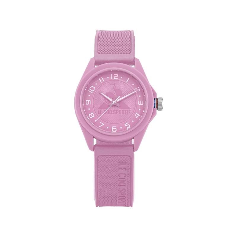 Montre LE COQ SPORTIF monochrome enfant bracelet plastique rose - vue 1