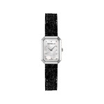 Montre MICHEL HERBELIN Octogône femme bracelet cuir noir - vue 1