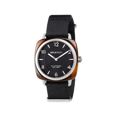 Montre BRISTON clubmaster chic femme bracelet tissu noir - vue 1