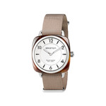 Montre BRISTON clubmaster chic femme bracelet tissu taupe - vue 1