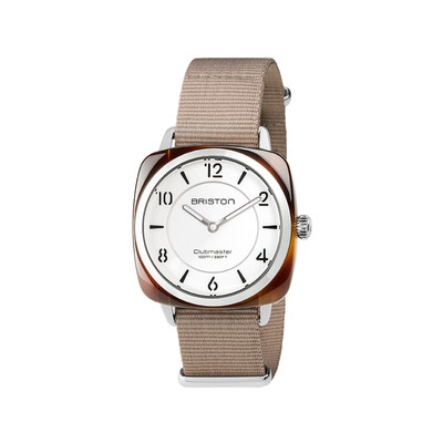 Montre BRISTON clubmaster chic femme bracelet tissu taupe - vue 1