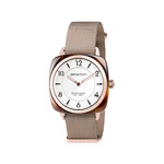 Montre BRISTON clubmaster chic femme bracelet tissu taupe - vue 1