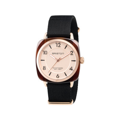 Montre BRISTON clubmaster chic femme bracelet tissu noir - vue 1