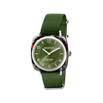 Montre BRISTON clubmaster chic femme bracelet tissu vert olive - vue 1
