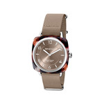 Montre BRISTON clubmaster chic femme bracelet tissu taupe - vue 1