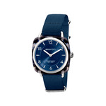Montre BRISTON clubmaster chic femme bracelet tissu bleu nuit - vue 1