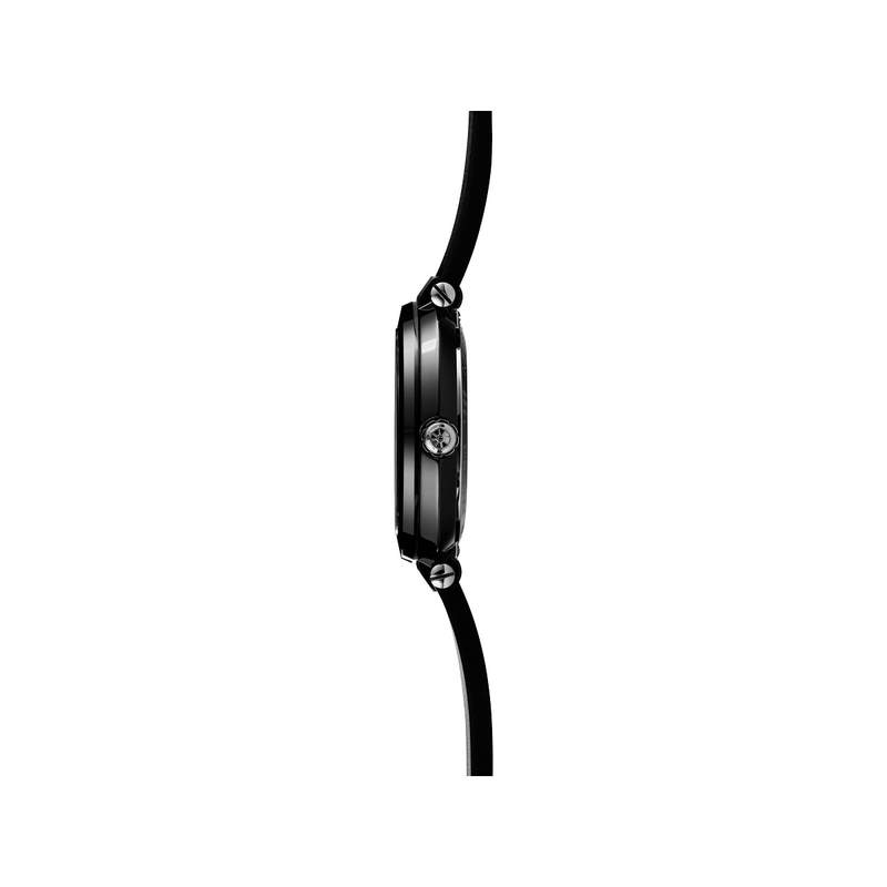 Montre MICHEL HERBELIN Newport femme automatique, bracelet silicone noir - vue 2