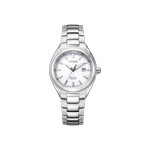 Montre CITIZEN super titanium ladies femme eco-drive, bracelet titane gris argent - vue 1